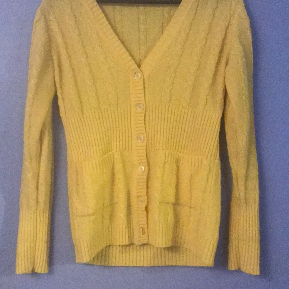 Yellow  Cardigan sweater